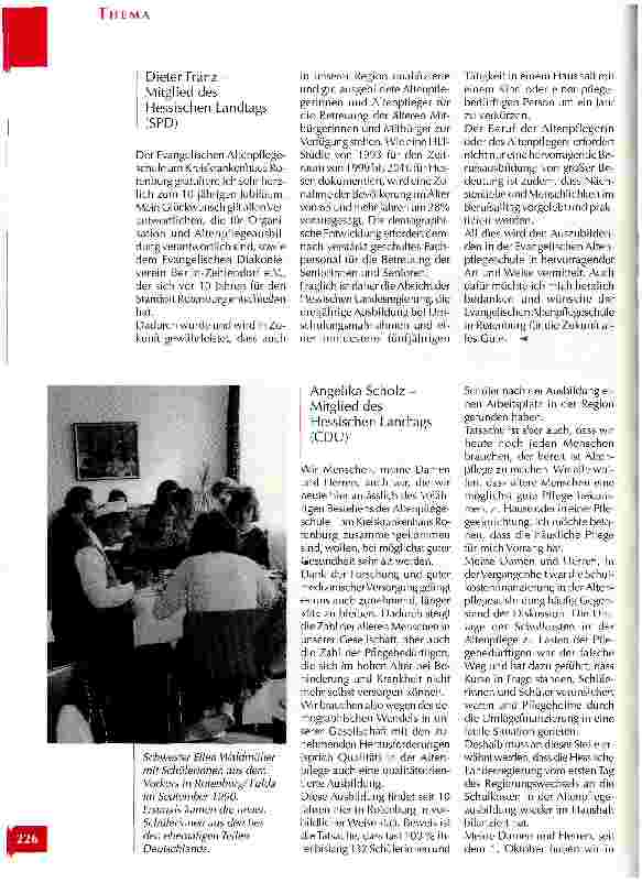 Vorschauseite 5: 10 Jahre Diakonieseminar für Altenpflege am Kreiskrankenhaus Rotenburg a. d. Fulda Jubiläumsfeier am 2. Oktober 2000 in Rotenburg/Fulda