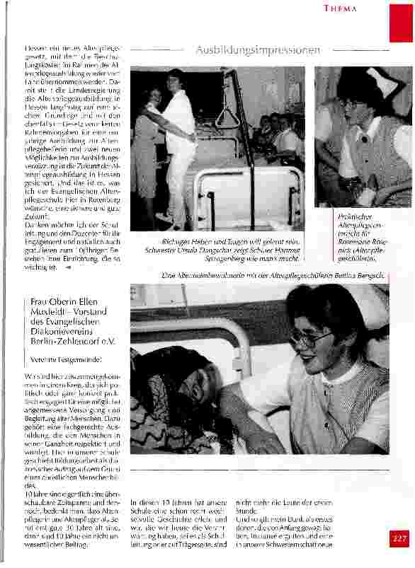 Vorschauseite 6: 10 Jahre Diakonieseminar für Altenpflege am Kreiskrankenhaus Rotenburg a. d. Fulda Jubiläumsfeier am 2. Oktober 2000 in Rotenburg/Fulda