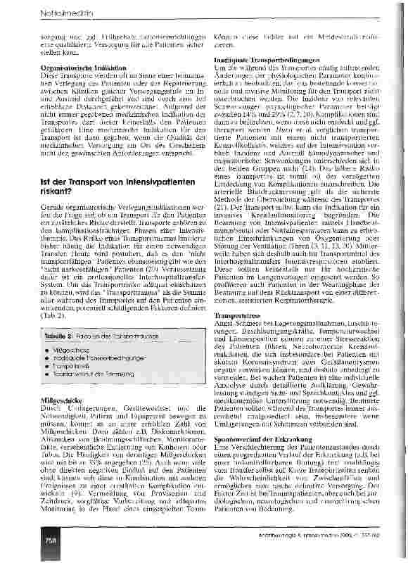 Vorschauseite 2: Interhospitaltransfer von Intensivpatienten