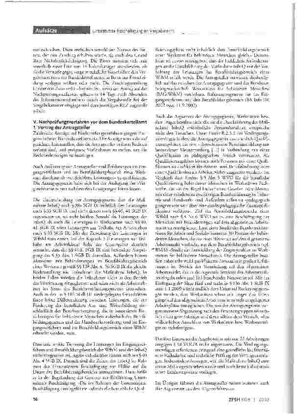 Vorschauseite 3: Unterstützte Beschäftigung im Vergaberecht