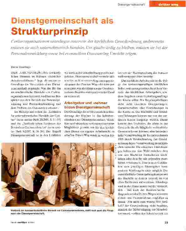 Vorschauseite 1: Dienstgemeinschaft als Strukturprinzip
