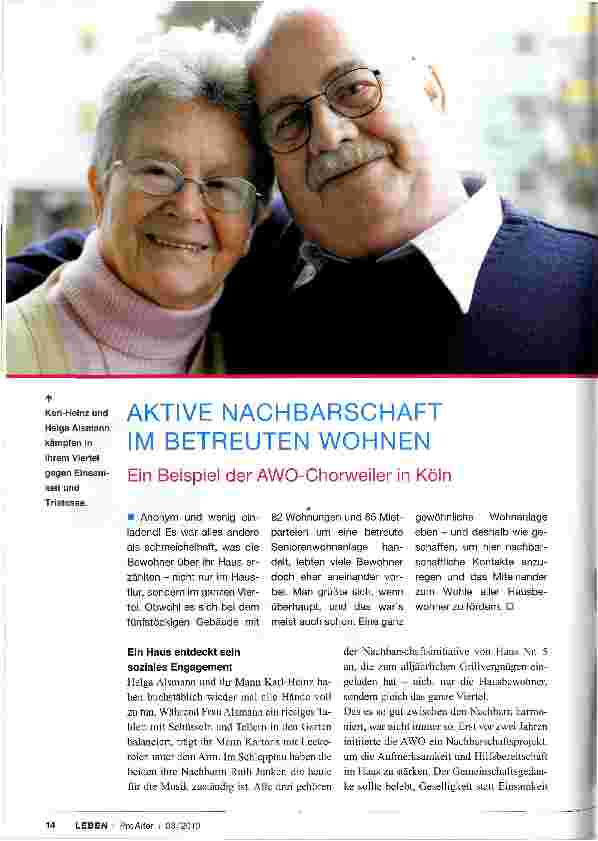 Vorschauseite 1: AKTIVE NACHBARSCHAFT IM BETREUTEN WOHNEN