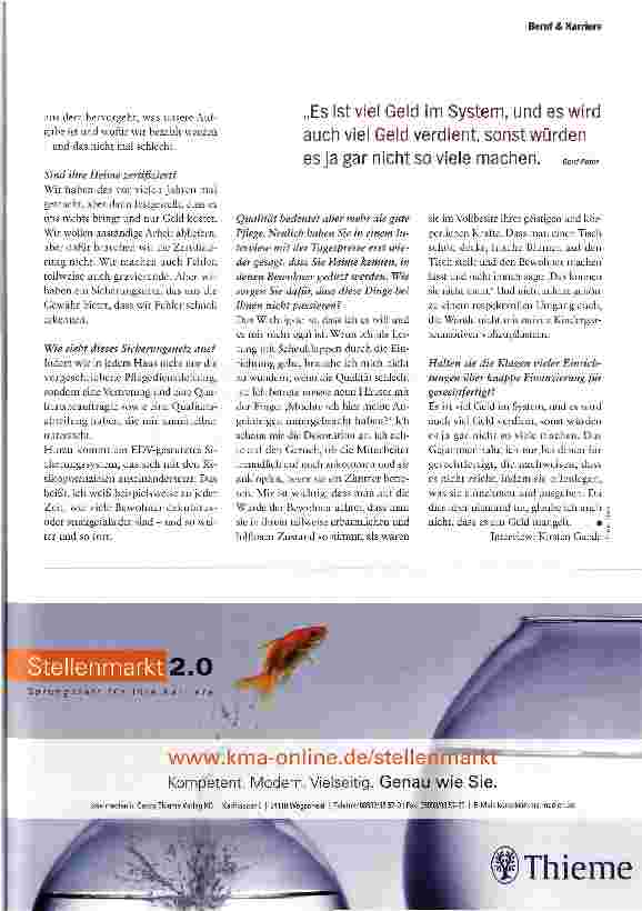 Vorschauseite 4: Gerd Peter über Qualität und Noten