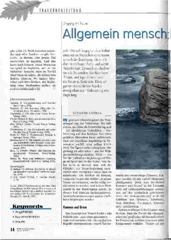 Vorschauseite 5: Neben den Sterbenden gehen sie oft vergessen Angehörige