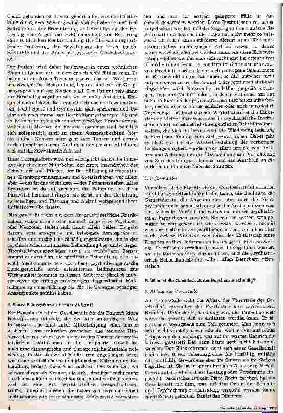 Vorschauseite 3: Was ist die Psychiatrie der Gesellschaft schuldig, was die Gesellschaft der Psychiatrie