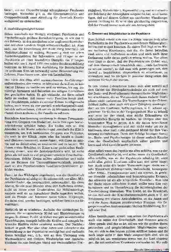 Vorschauseite 5: Was ist die Psychiatrie der Gesellschaft schuldig, was die Gesellschaft der Psychiatrie