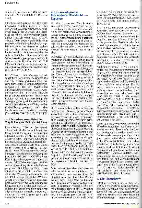 Vorschauseite 4: Rechtliche und soziologische Grundlagen einer Kammer für Pflegeberufe