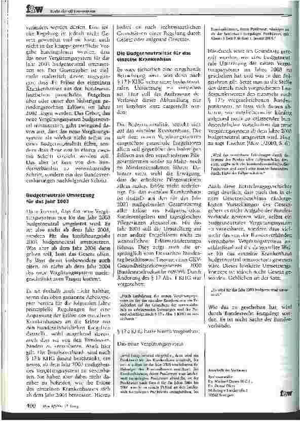 Vorschauseite 3: Die budgetneutrale Umsetzung des neuen Vergütungssystems Wer setzt um?