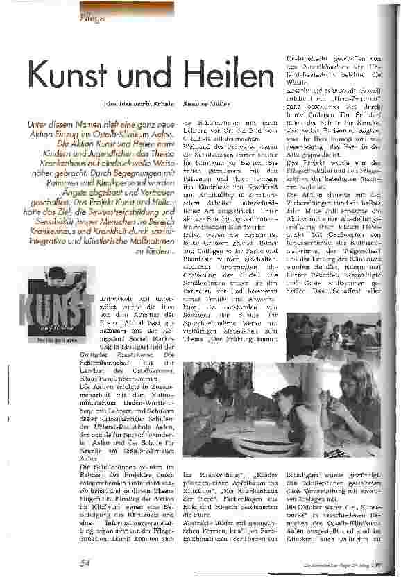Vorschauseite 1: Kunst und Heilen Eine Idee macht Schule