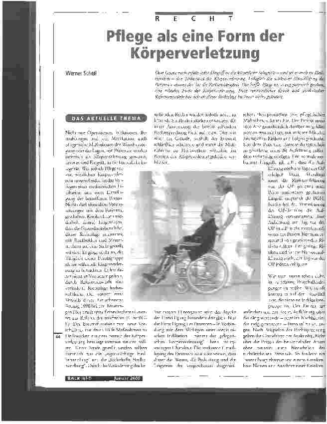 Vorschauseite 1: Pflege als eine Form der Körperverletzung