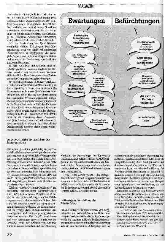 Vorschauseite 2: Patientenzentriert und interdisziplinär Der Interdisziplinäre Qualitätszirkel Göttingen zur Versorgung von Patienten mit psychosozialen Problemen
