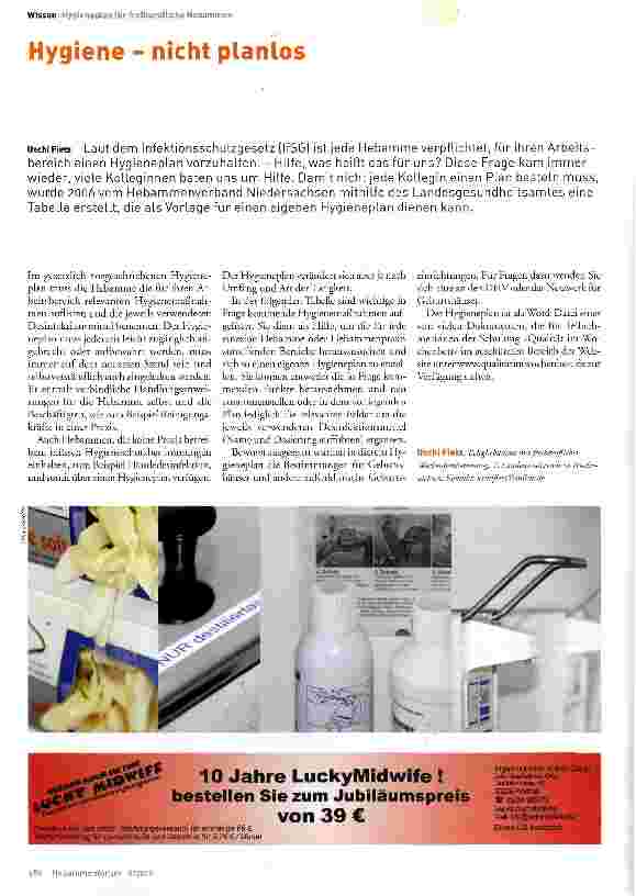 Vorschauseite 1: Hygiene - nicht planlos