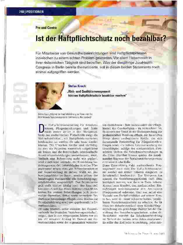 Vorschauseite 1: Ist der Haftpflichtschutz noch bezahlbar?