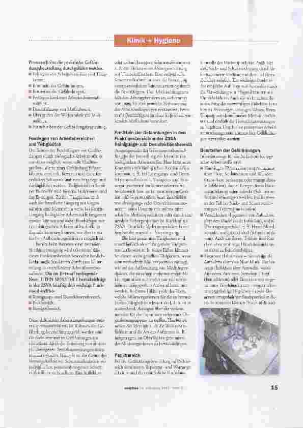 Vorschauseite 3: Gesundheitsschutz, Arbeitsschutz und Arbeitssicherheit bei der Aufbereitung von Medizinprodukten