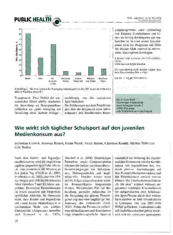 Vorschauseite 3: Prävention durch Bewegung und Sport im Kindergarten