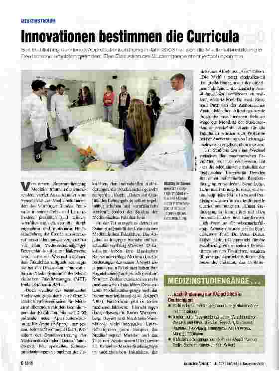 Vorschauseite 1: Innovationen bestimmen die Curricula