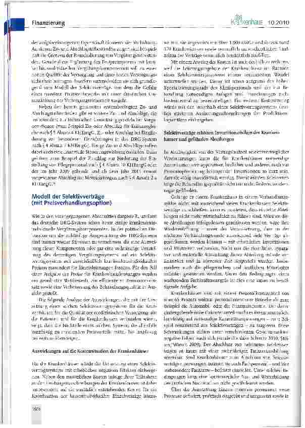 Vorschauseite 6: Selektiv statt kollektiv? Warum Selektivverträge dem Cesundheitssystem nicht helfen