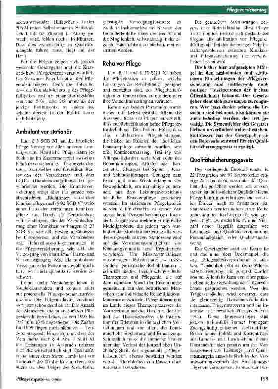 Vorschauseite 2: Die drei großen sozialen Lügen der Pflegeversicherung