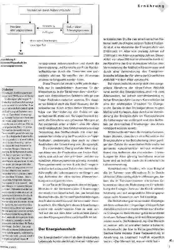 Vorschauseite 2: Ernährung im und fürs Alter