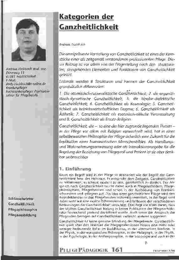 Vorschauseite 1: Kategorien der Ganzheitlichkeit