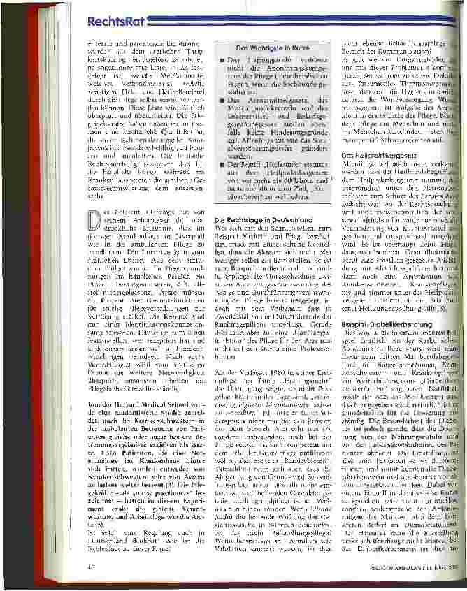 Vorschauseite 2: Ein Rezeptblock für die Pflegefachkraft? Dürfen Pflegefachkräfte Behandlungsund Pflegemaßnahmen verordnen? (1)