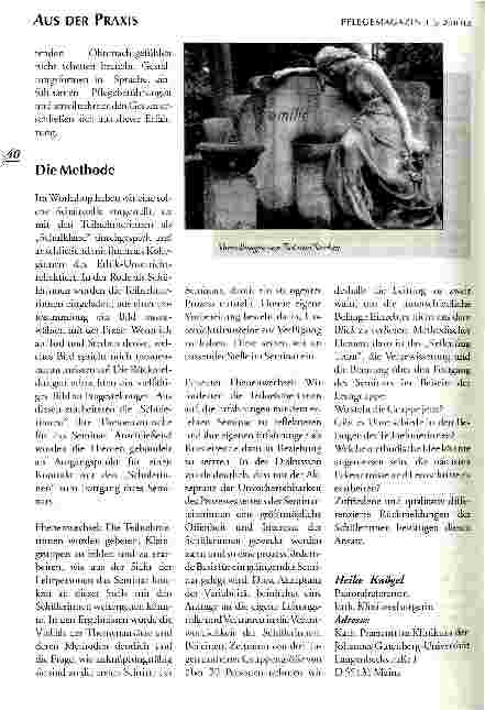 Vorschauseite 2: Die Unvorhersehbarkeit als Chance des Ethik-Unterrichts Ein 3-Tage-Seminar zum Thema: Sterben und Tod