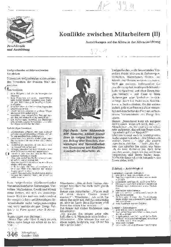 Vorschauseite 1: Konflikte zwischen Mitarbeitern (II)