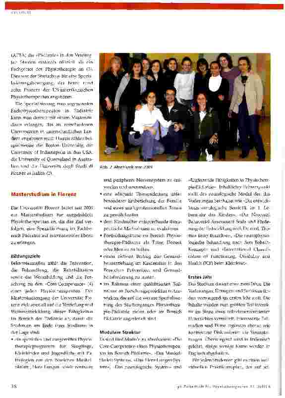 Vorschauseite 2: Master di 1° Livello in FISIOTERAPIA-PEDIATRICA