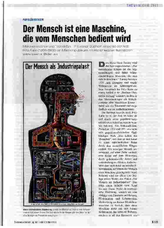 Vorschauseite 1: Der Mensch ist eine Maschine, die vom Menschen bedient wird