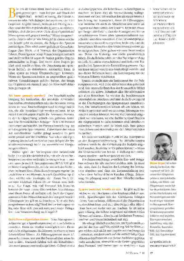Vorschauseite 2: Sparen ist ein Entwicklungsprozess