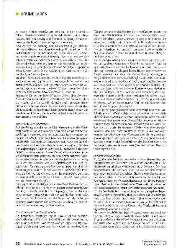 Vorschauseite 3: Gesundheit und Lebenswelt - Subjektive Vorstellungen von Beschäftigten einer WfbM über Gesundheit