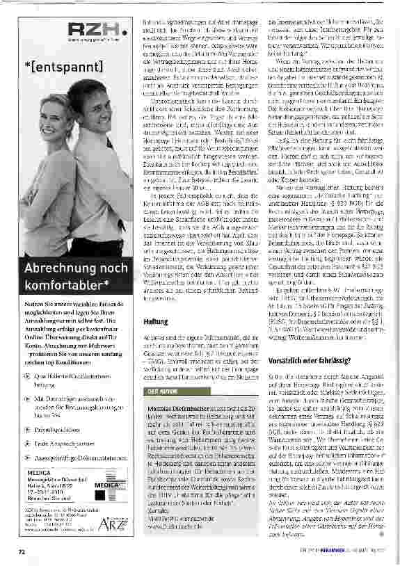 Vorschauseite 2: Internetrecht für Hebammen I Teil 2 Haftung bereits vor dem Vertrag