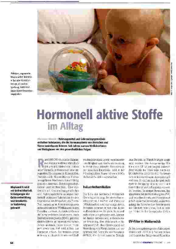 Vorschauseite 1: Hormonell aktive Stoffe im Alltag