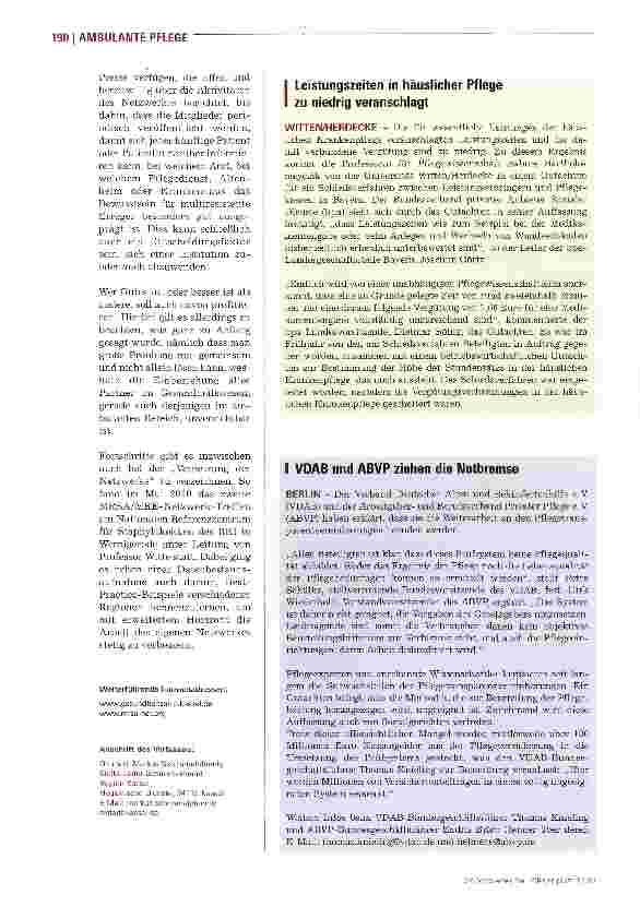 Vorschauseite 5: Chancen und Probleme zugeichDas MRSA-Netzwerk Nordhessen