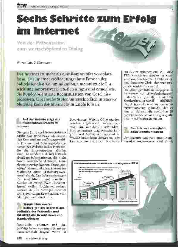 Vorschauseite 1: Sechs Schritte zum Erfolg im Internet Von der Präsentation zum wertschöpfenden Dialog