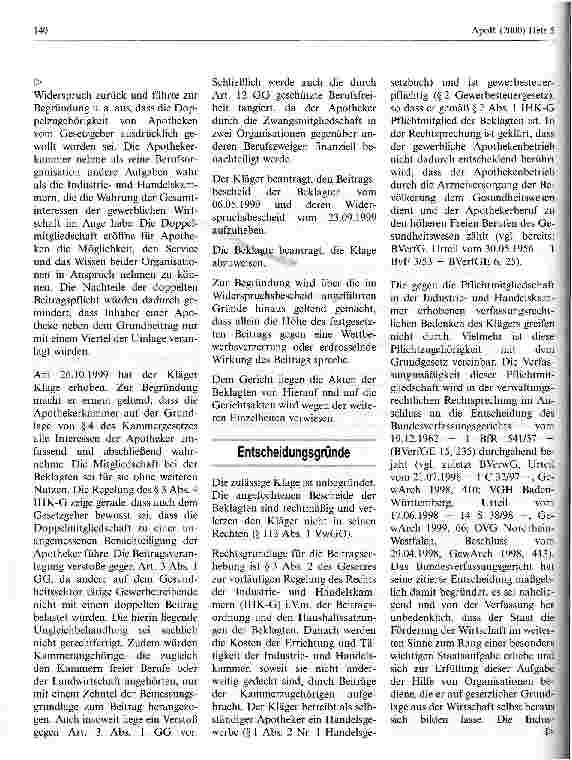 Vorschauseite 2: Mitgliedschaften von Apthekern