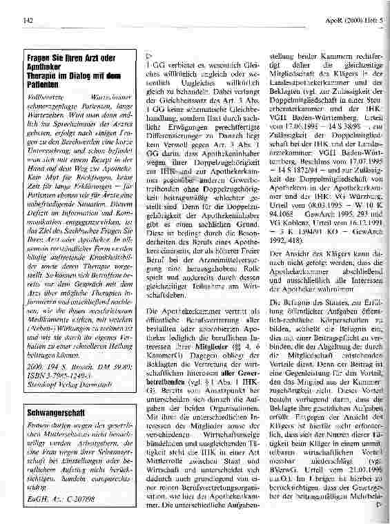 Vorschauseite 4: Mitgliedschaften von Apthekern