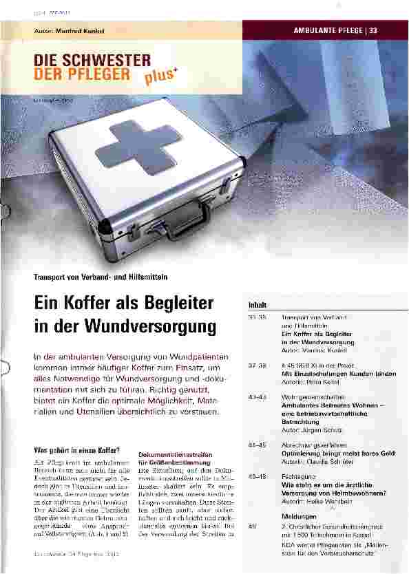 Vorschauseite 1: Ein Koffer als Begleiter in der Wundversorgung