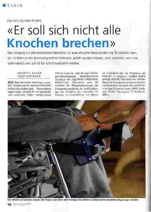 Vorschauseite 1: «Er soll sich nicht alle Knochen brechen»