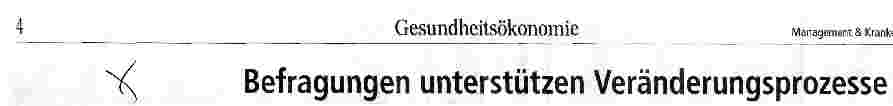 Vorschauseite 1: Befragungen unterstützen Veränderungsprozesse