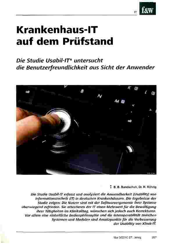 Vorschauseite 1: Krankenhaus-IT auf dem Prüfstand