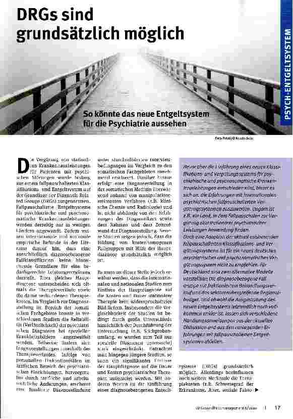 Vorschauseite 1: DRGs sind grundsätzlich möglich