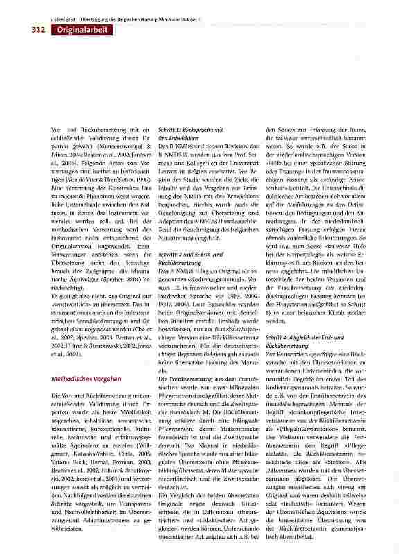 Vorschauseite 4: Die Übertragung des Belgischen Nursing Minimum Data Set II (B-NMDSII) auf bundesdeutsche Krankenhäuser. Ergebnisse der ersten Untersuchungsphase zum Übersetzungsund Adaptionsproze…