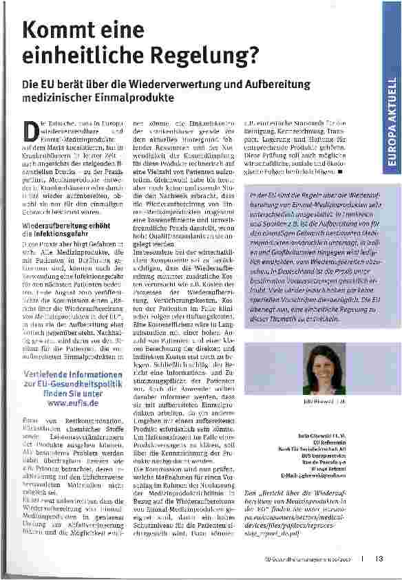 Vorschauseite 1: Kommt eine einheitliche Regelung?