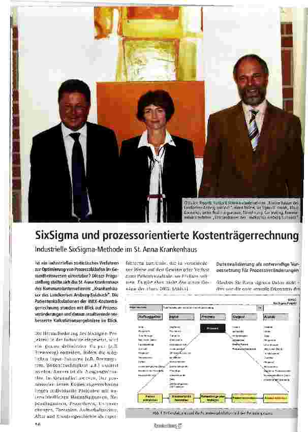 Vorschauseite 1: SixSigma und prozessorientierte Kostenträgerrechnung