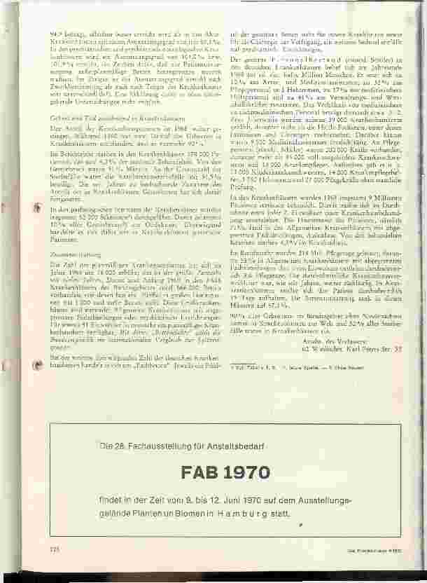 Vorschauseite 5: Das Krankenhauswesen in der BRD im Spiegel der Statistik 1968