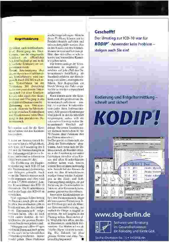 Vorschauseite 2: Die Zukunft hat bereits begonnen! Datenaustausch nach § 301