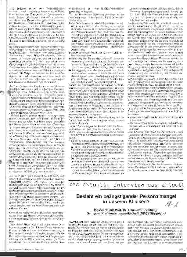 Vorschauseite 3: Das Gerangel um die Personalsituation in den Krankenhäusern