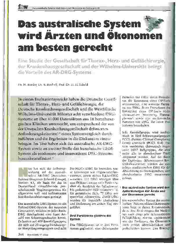 Vorschauseite 1: Das australische System wird Ärzten und Ölonomen am besten gerecht