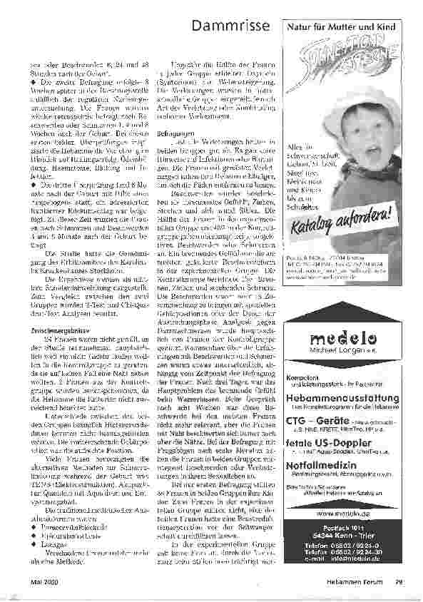 Vorschauseite 3: DAMMRISSE IST ES NOTWENDIG, ALLE VERLETZUNGEN NACH VAGINALER GEBURT ZU NÄHEN?